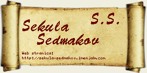 Sekula Sedmakov vizit kartica